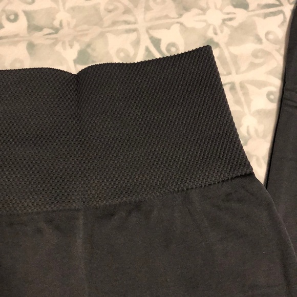 Yelete High Waist Fleece Legging Gray Charcoal - Picture 6 of 6